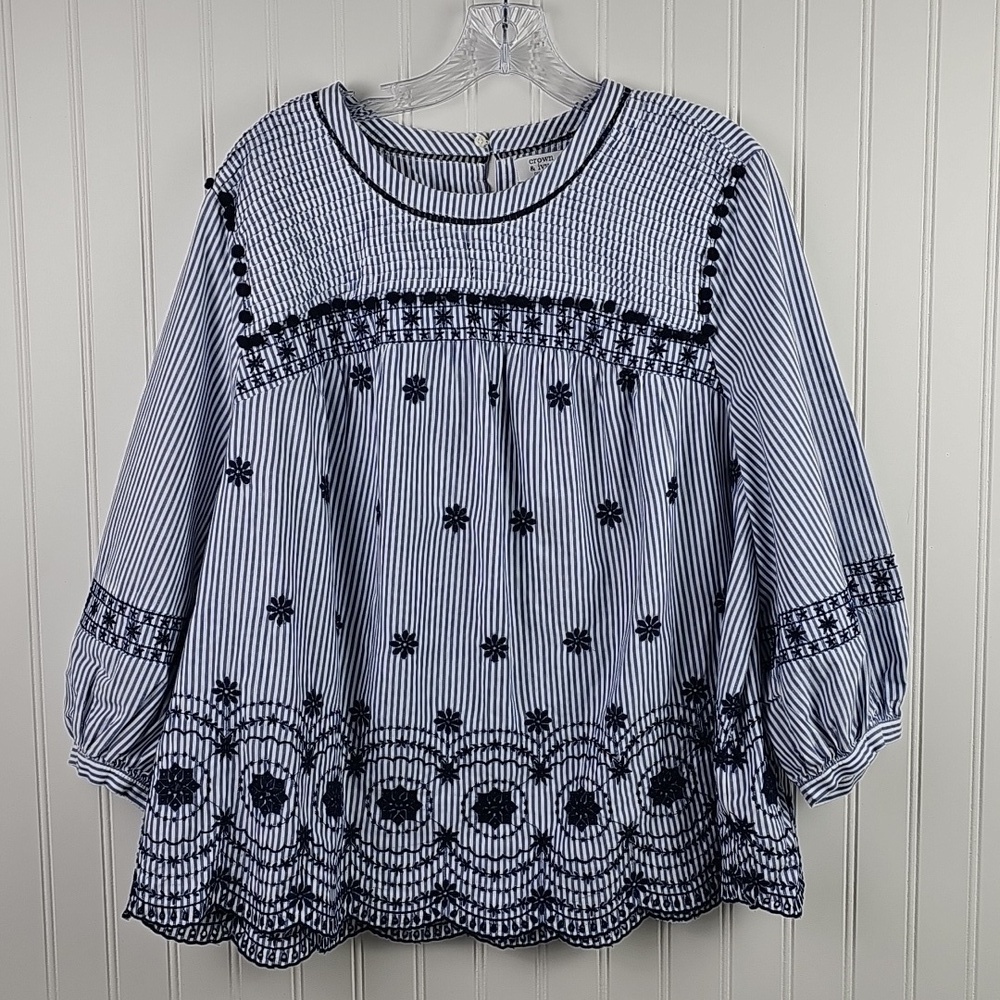 Crown & Ivy Curvy Embroidered Blouse 1X